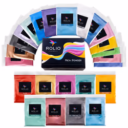 Rolio Mica Powder Pearlescent Color Pigment - Art Set for Resin Epoxy