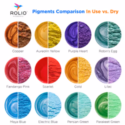 Rolio Mica Powder Pearlescent Color Pigment - Art Set for Resin Epoxy