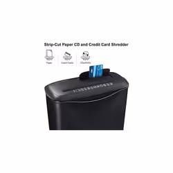 Bonsaii 8 Sheet Strip Cut Paper Shredder, Credit Card CD/DVD Shredder for Home Use With 13L Wastebasket,Black(S120-C)