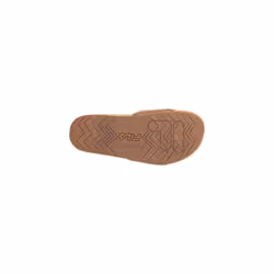Fila Women's Fuzzy Slide Sandal  Beige Navy Red  6