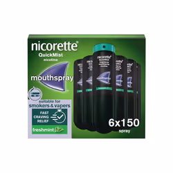 Nicorette QuickMist Mouthspray, Freshmint (6 x 150 Sprays)