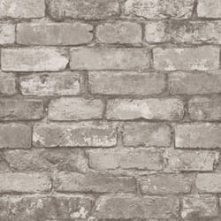 Brewster FD31286 Rustic Brick Wallpaper, Grey