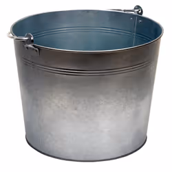 Vestil BKT-GAL-500 Galvanized Steel Bucket 10-3/4"" Depth 5 gallon