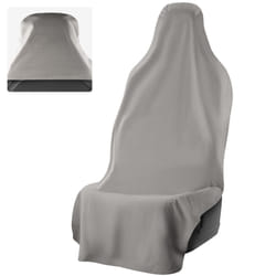 Waterproof SeatShield UltraSport Front Seat Cover - Washable Car Seat Protector from Sweat  Food  Dirt After Gym  Swimming etc. - Universal Gray Car S