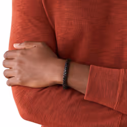 Fossil Men's Leather Braided Leather Bracelet  Color: Black/Brown (Model: JA5932716)