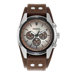 Fossil Men's Coachman Quartz Stainless Steel and Leather Chronograph W