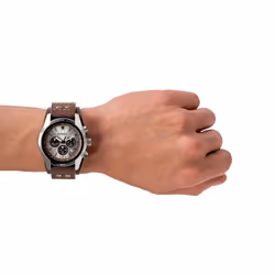 Fossil Men's Coachman Quartz Stainless Steel and Leather Chronograph W