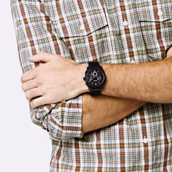 Fossil Men's Machine Quartz Stainless Steel Chronograph Watch  Color: Black (Model: FS4552)