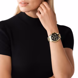 Michael Kors Bradshaw Chronograph Gold-Tone Stainless Steel Women's Wa
