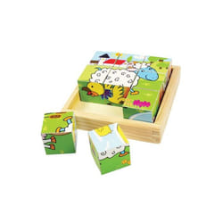 Bigjigs Toys Animal Cube Block puzzle 9 pc(s) Animals