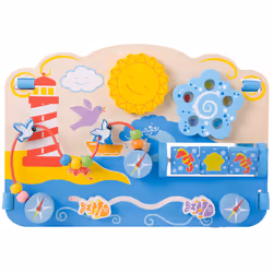Bigjigs Toys Marine Baby Activity Table Board - Educational Activity Tables for 6 months +, Wooden Baby Toys 6-12 Months that ...