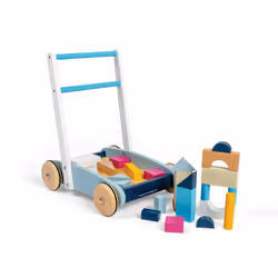 Bigjigs Toys FSC Certified Wooden Baby Walker - Sustainable Wooden Walkers for Babies, Includes Building Blocks, Baby Walkers ...