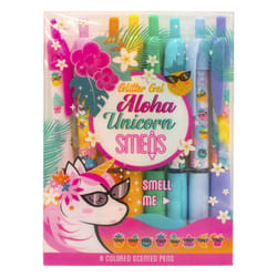 Scentco Glitter Gel Aloha Unicorn Smens Retractable gel pen Multicolour 8 pc(s)