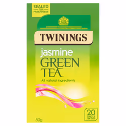 Twinings Jasmine Green Tea 20 Single Tea Bags 50g (Pack of 8)