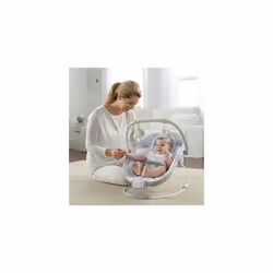 Ingenuity, Soothing Baby Bouncer Chair with Soothing Vibrating Infant Seat, Morrison - 8 Melodies, Removable Toy Bar with 2 Plush Toys, Volume