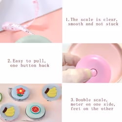 ELANE Tape Measure Package Includes 9 Cartoon Cute Mini Tape Measures for Body  Sewing  Cutting  Weight Loss Measurement