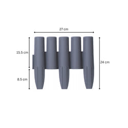 Palisade Lawn Flower Bed Edging 2.7m (8.8 Feet) - Grey