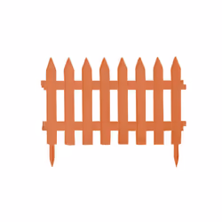 Lawn Edging Border Garden Palisade Flower Bed - Terracotta, 3.2 m