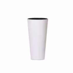Tall Plant Pots Indoor Outdoor Planter 6 Colours - Round 27 L, White