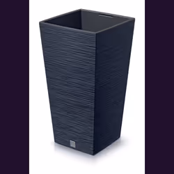 Plant Pots Furu Style Indoor Outdoor 5 Colours - Square Tall 11.4 L, Anthracite