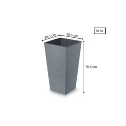 Plant Pots Furu Style Indoor Outdoor 5 Colours - Square Tall 91.5 L, Concrete