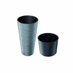 Plant Pots Furu Style Indoor Outdoor 5 Colours - Round Tall 27 L, Concrete