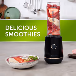 Breville Blend Active Personal Blender & Smoothie Maker | 350W | 1 Portable Blend Active Bottle (600ml) | Leak Proof Lid | Black & Gold [VBL251]