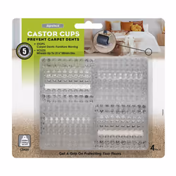 Slipstick CB420 Carpet Protector Caster Cups / Carpet Grippers for Under Furniture (Set of 4) 2-1/4 Inch - Clear Plastic