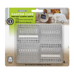 Slipstick CB420 Carpet Protector Caster Cups / Carpet Grippers for Under Furniture (Set of 4) 2-1/4 Inch - Clear Plastic