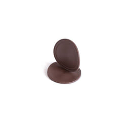 CB885 Large Non Slip Floor Protector Pads / Rubber Furniture Coasters (Set of 4) 8.8 cm Round Grippers, Brown