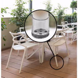 Slipstick GorillaOutdoor Berber Furniture Feet Pads with Clear Sleeve Sock 16 Pack Outdoor Furniture Sliders for Round  Squar
