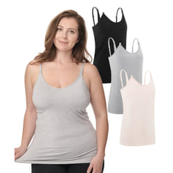 Under Control Nursing Cami Tank Tops for Breastfeeding Women Nursing Tops Maternity Shirts  Camisoles with Built in Bra 3Pack as1  Alpha  l  Regular