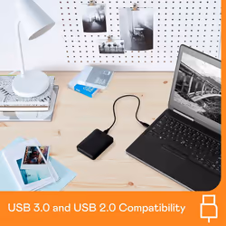 WD 2TB Elements Portable External Hard Drive HDD, USB 3.0, Compatible with PC, Mac, PS4 & Xbox - WDBU6Y0020BBK-WESN 2TB Portable HDD