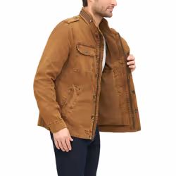 Levis mens Washed Military Cotton Lightweight Jacket  Worker Brown Unfilled  Medium US