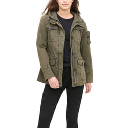 Levi's Women's Cotton Four Pocket Hooded Field Jacket  Army Green  XL