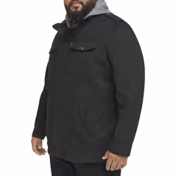 Levi's Men's Washed Cotton Military Jacket with Removable Hood (Standa