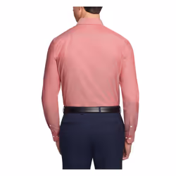 Tommy Hilfiger Men's Dress Shirt Regular Fit Non Iron Solid  Cayenne