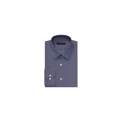 Tommy Hilfiger mens Regular Fit Non Iron Solid Dress Shirt Night Blue