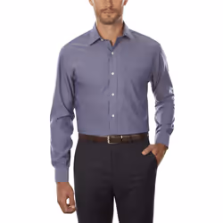 Tommy Hilfiger Men's Dress Shirt Regular Fit Non Iron Solid  Night Blu