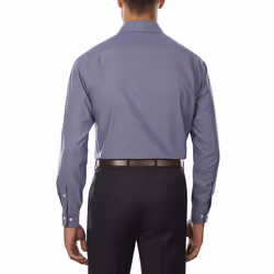 Tommy Hilfiger Men's Dress Shirt Regular Fit Non Iron Solid  Night Blu