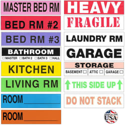 Tag-A-Room Moving Labels Color Coded (800 Count)  3-4 Bedroom Home Pack  Moving Supplies