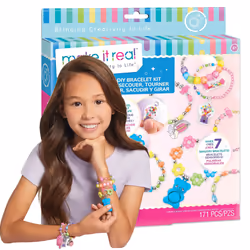 Make it Real Pop! Shake! Twist! Diy Bracelet Kit, Children's jewellery bracelet making kit, 8 yr(s), Multicolour