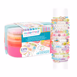Make it Real Beads 2 Go!, Children's bead box, 8 yr(s), Plastic, Multicolour