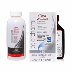 Wella Blonde Colour Charm | Permanent Liquid Hair Toners - Cooling Violet With Cream Developer -106ml