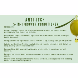 Rosponse On Orgainc Natural 5-in-1 Itching Free Growth Conditioner with Olive Oil 8oz