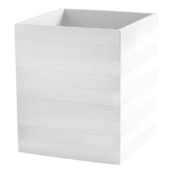 Kassatex Fine Linens Wastebasket Cabana Accessories White