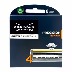 Wilkinson Sword Quattro Titanium Precision Trimmer Razor + 8 Blades