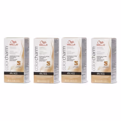 Wella Color Charm Permanent Liquid Haircolor - 4N â pack of 4