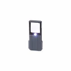 PO55 MiniBrite 5x Pocket Magnifier with BuiltIn LED Light and Sliding Case Black