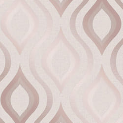 Fine DÃ©cor FD42206 Quartz Geo Wallpaper, Rose Gold